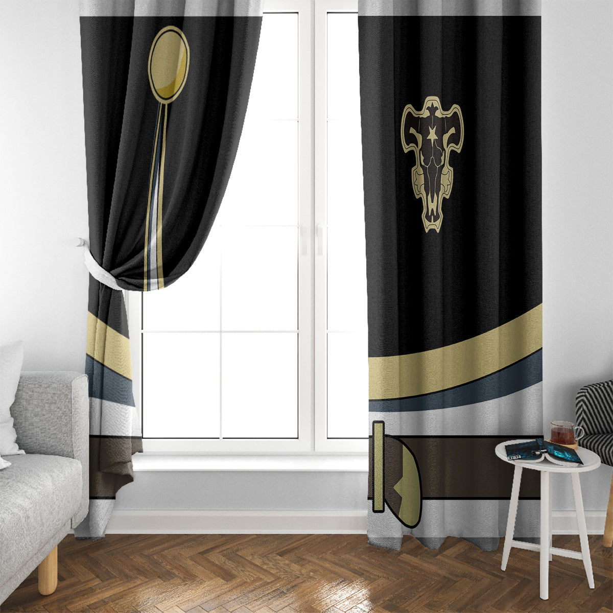 Black Bull Asta Window Curtain