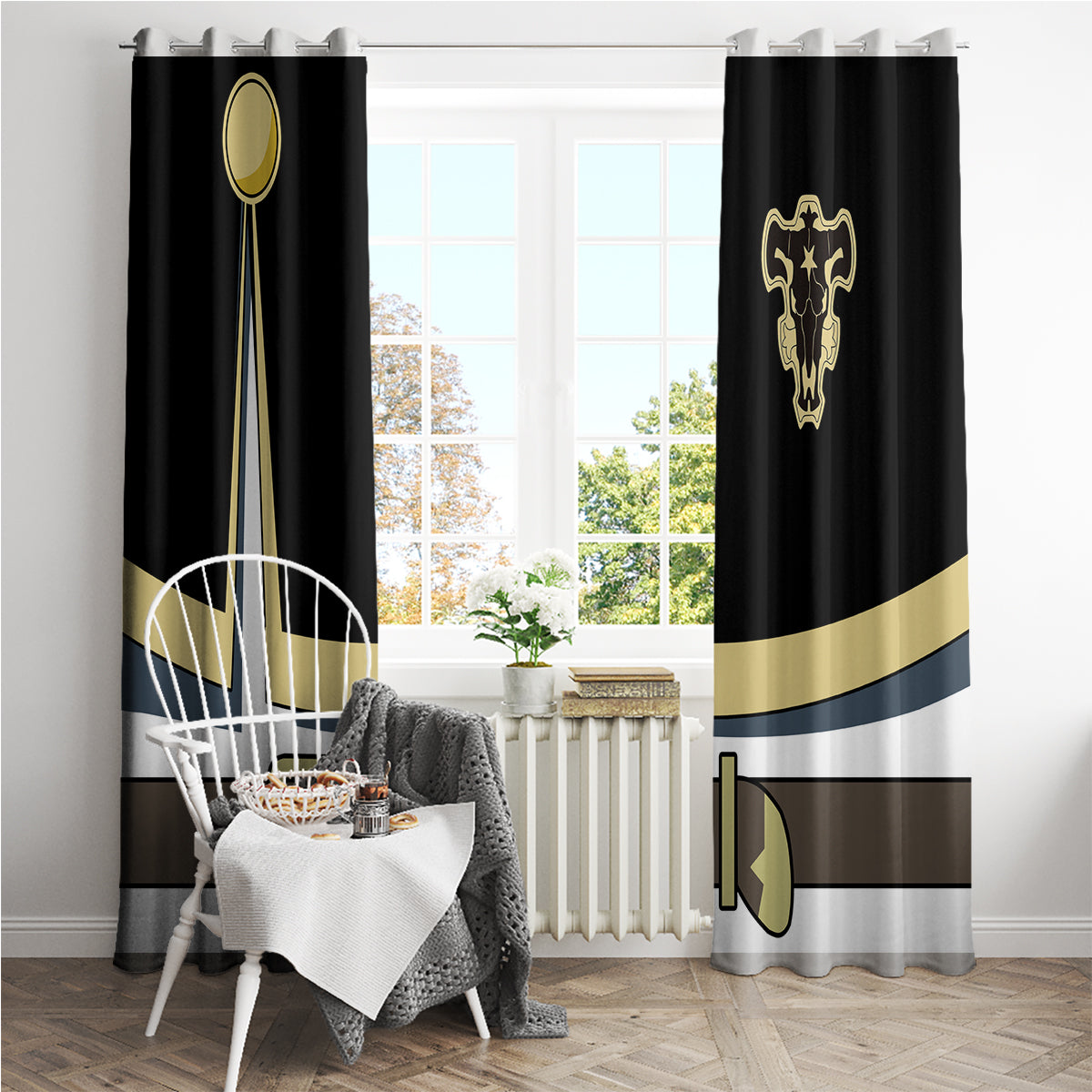 Black Bull Asta Window Curtain