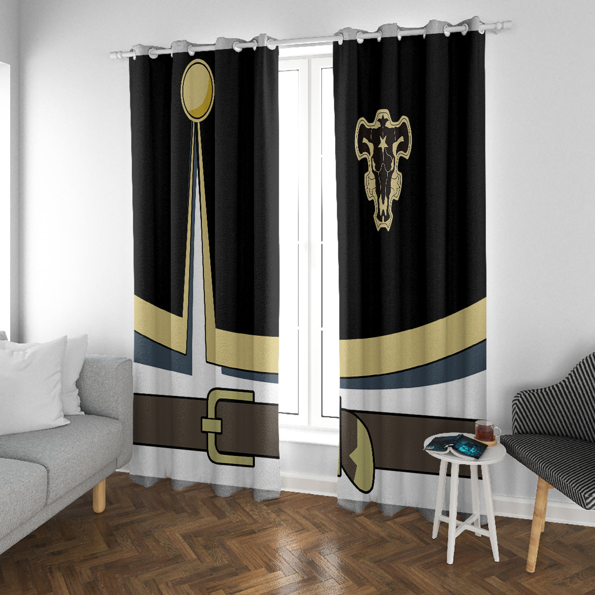 Black Bull Asta Window Curtain