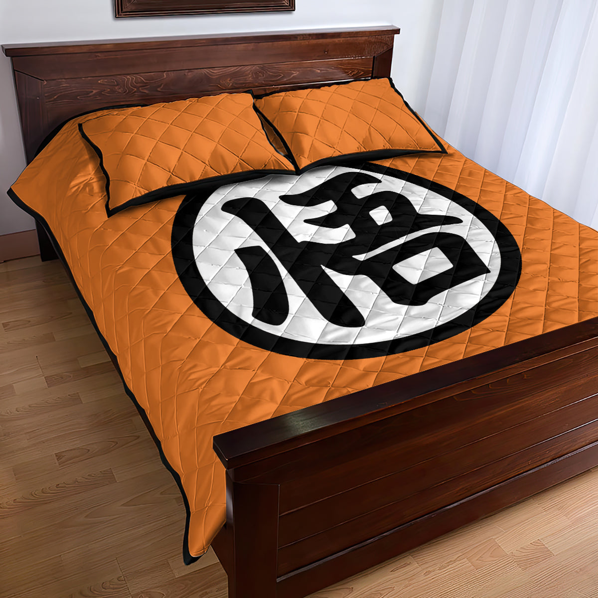 Goku Kanji Symbol Dragon Ball Anime Quilt Bed Set