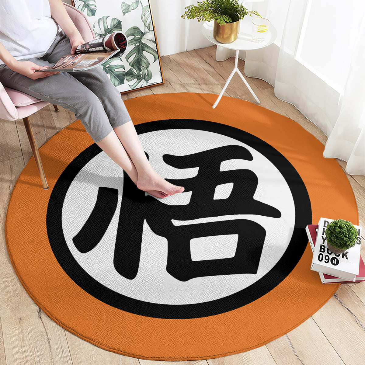 Goku Kanji Symbol Dragon Ball Anime Round Carpet