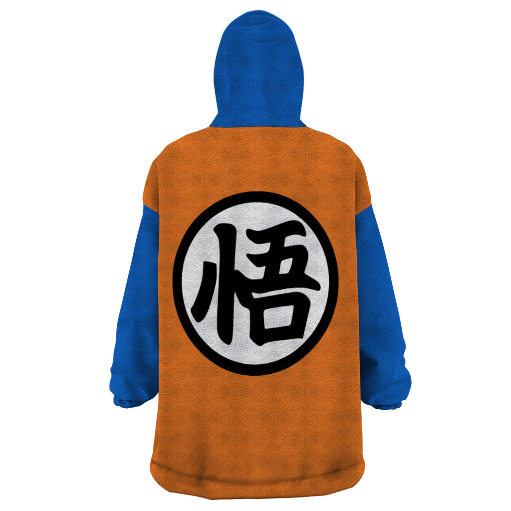 Goku Kanji Symbol Dragon Ball Anime Wearable Blanket Hoodie