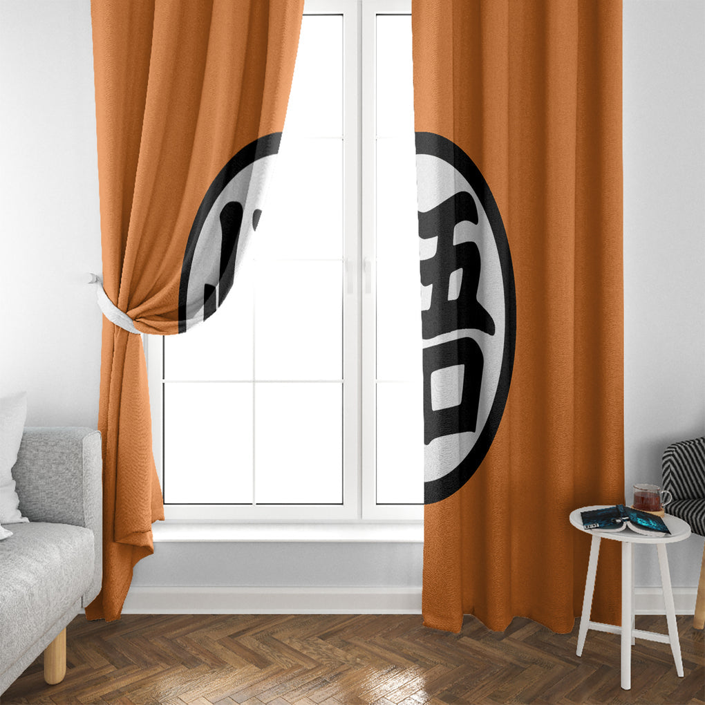 Goku Kanji Symbol Dragon Ball Anime Window Curtain