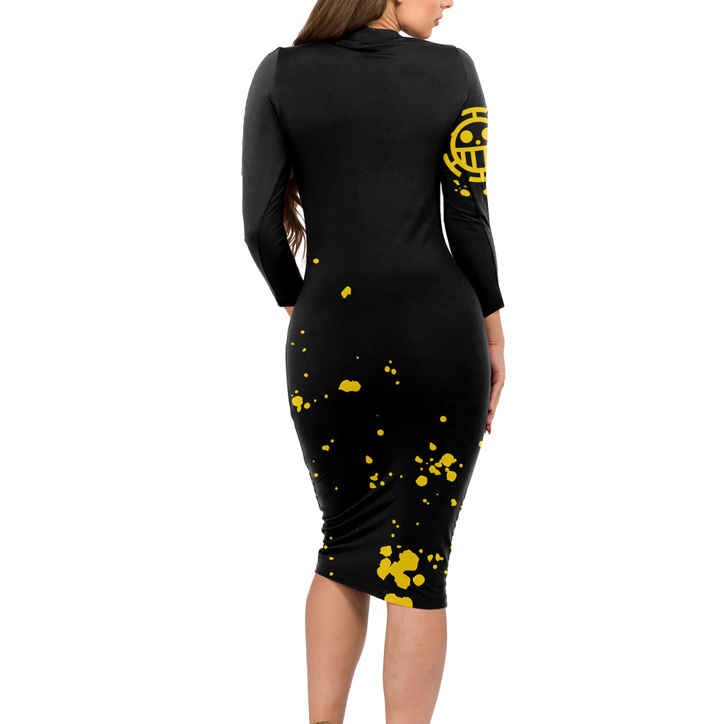 Trafalgar D Law Long Sleeve Bodycon Dress
