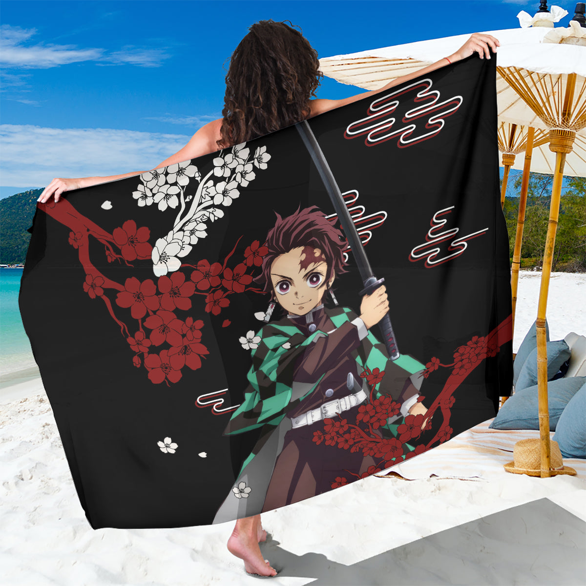 Tanjiro Kamado Japan Style Sarong