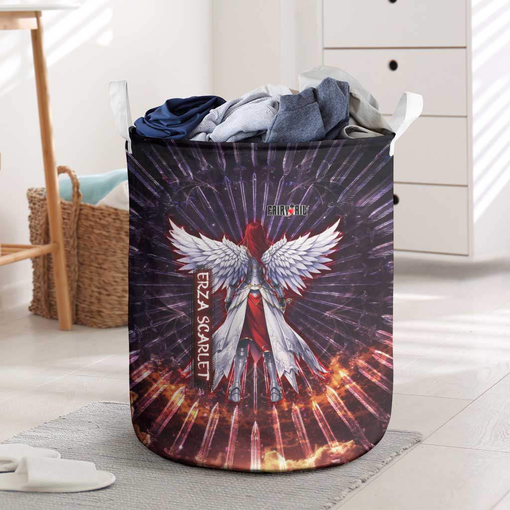 Erza Scarlet Fairy Tail Laundry Basket Celestial Armor Anime Style with Radiant Winged Design