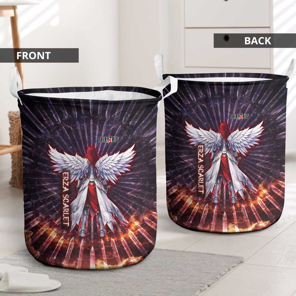 Erza Scarlet Fairy Tail Laundry Basket Celestial Armor Anime Style with Radiant Winged Design