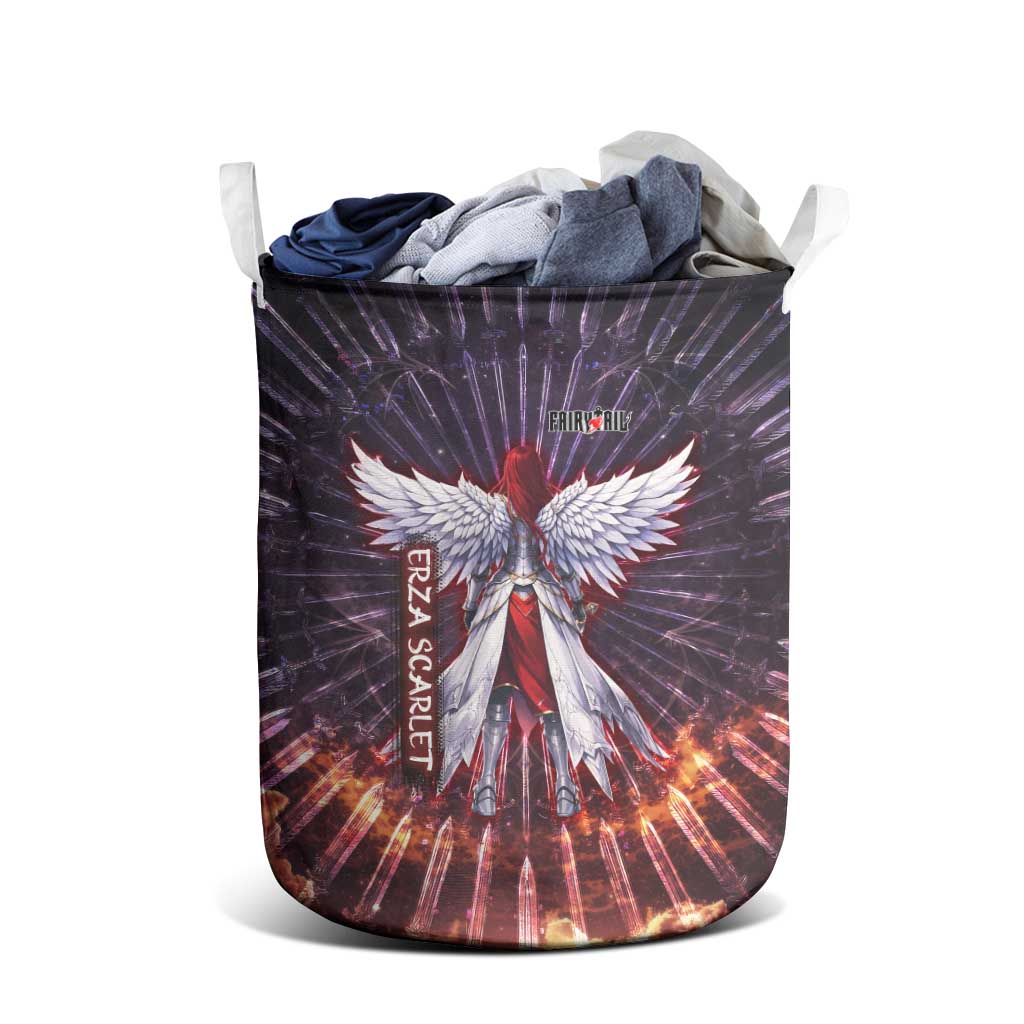 Erza Scarlet Fairy Tail Laundry Basket Celestial Armor Anime Style with Radiant Winged Design