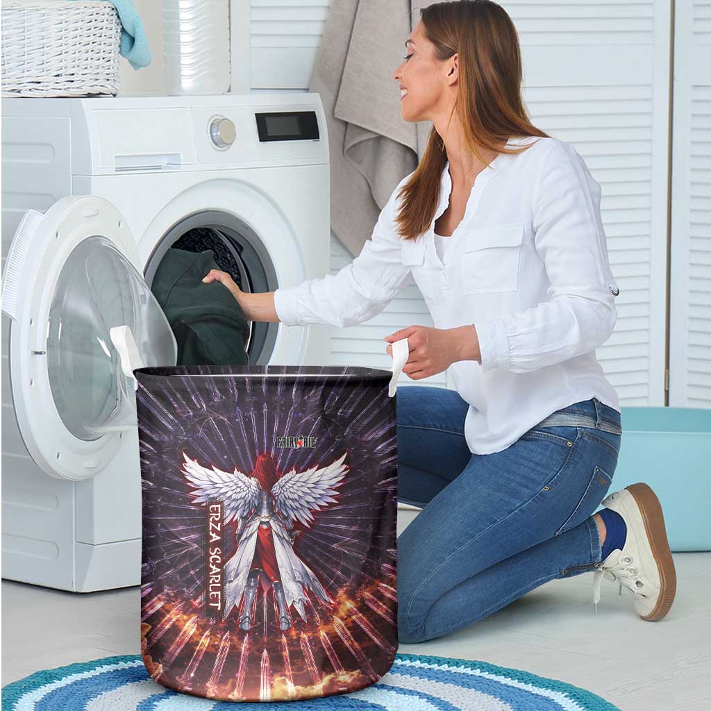 Erza Scarlet Fairy Tail Laundry Basket Celestial Armor Anime Style with Radiant Winged Design