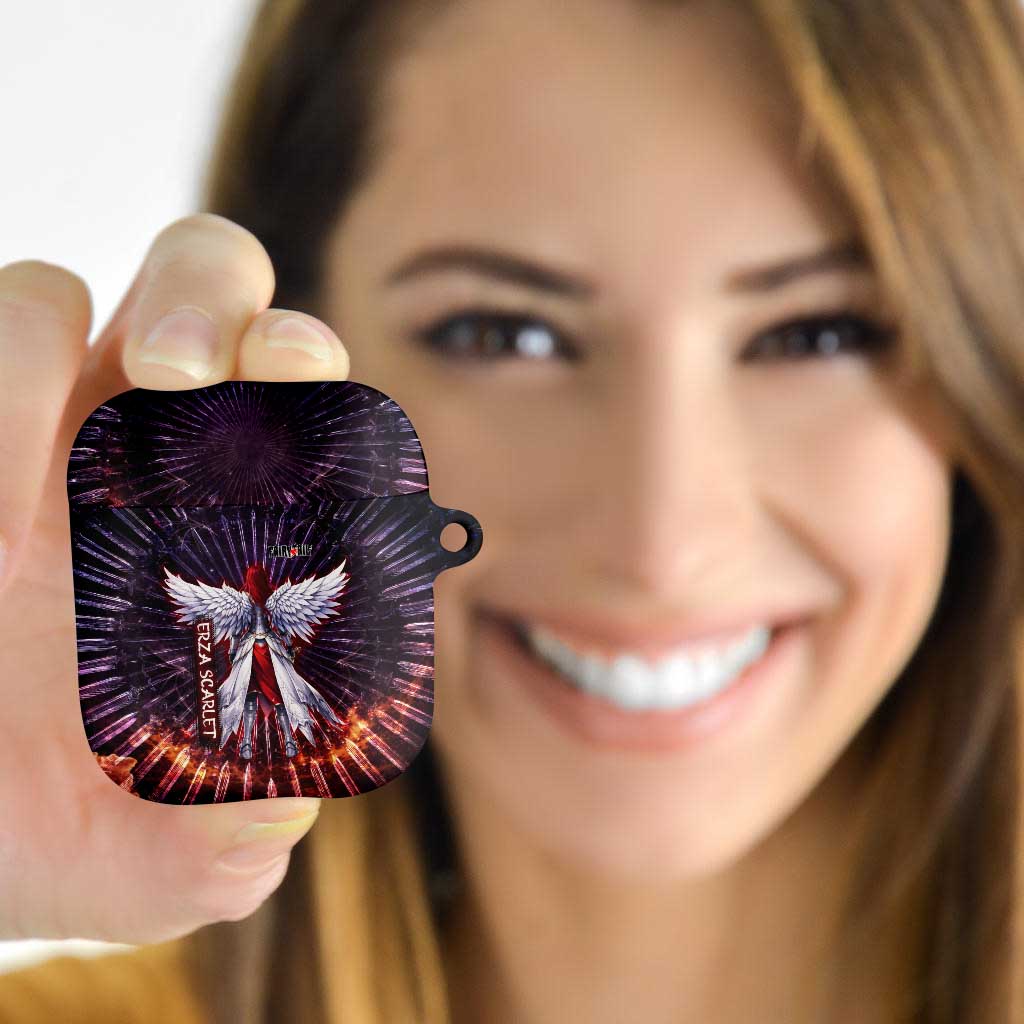 Erza Scarlet Fairy Tail AirPods Case Celestial Armor Anime Style with Radiant Winged Design