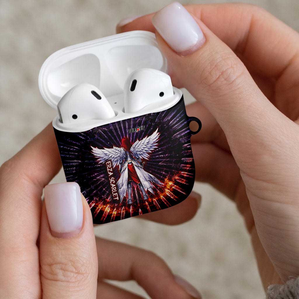 Erza Scarlet Fairy Tail AirPods Case Celestial Armor Anime Style with Radiant Winged Design