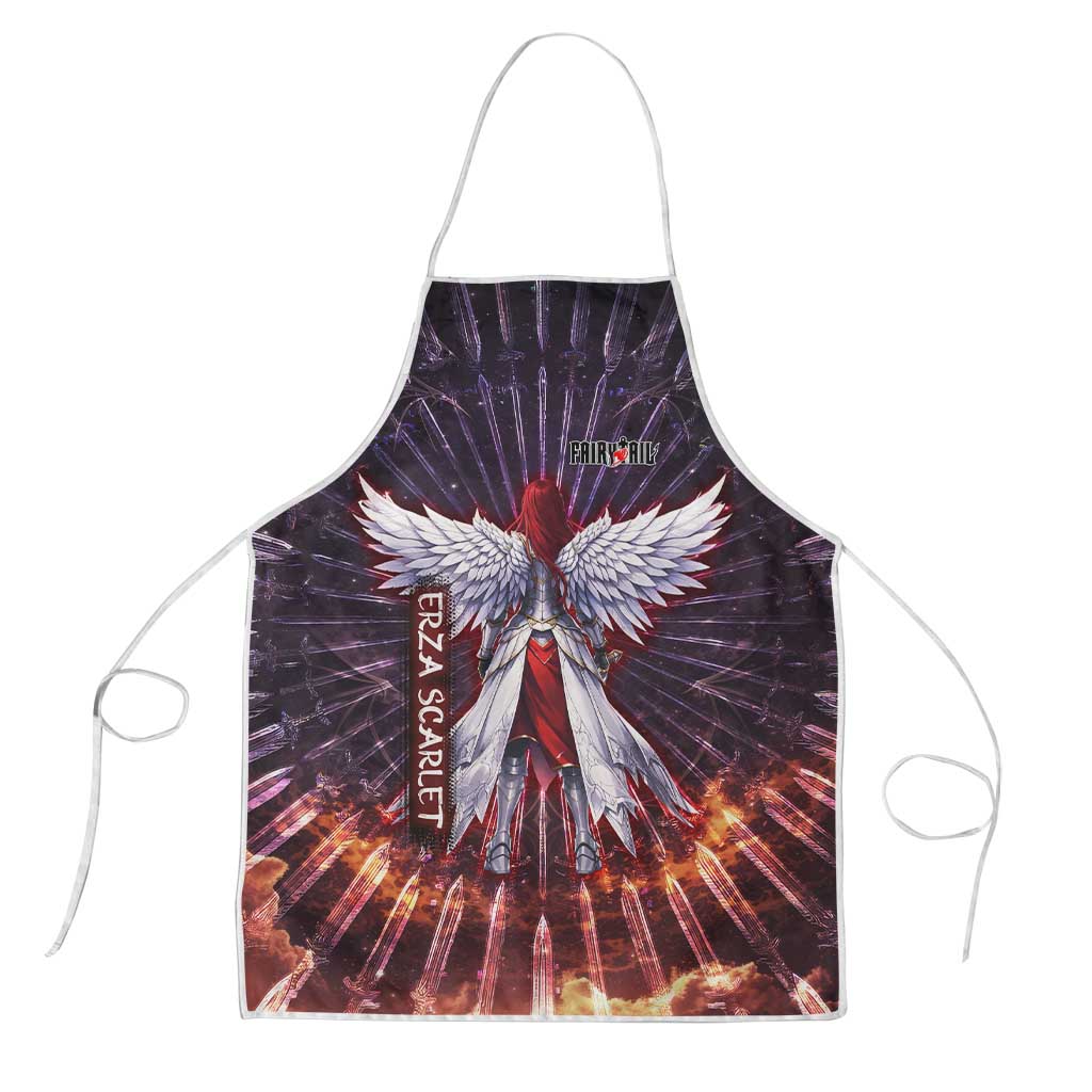 Erza Scarlet Fairy Tail Apron Celestial Armor Anime Style with Radiant Winged Design