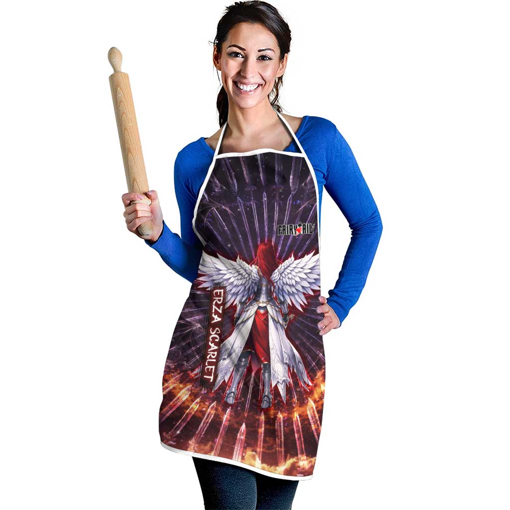 Erza Scarlet Fairy Tail Apron Celestial Armor Anime Style with Radiant Winged Design