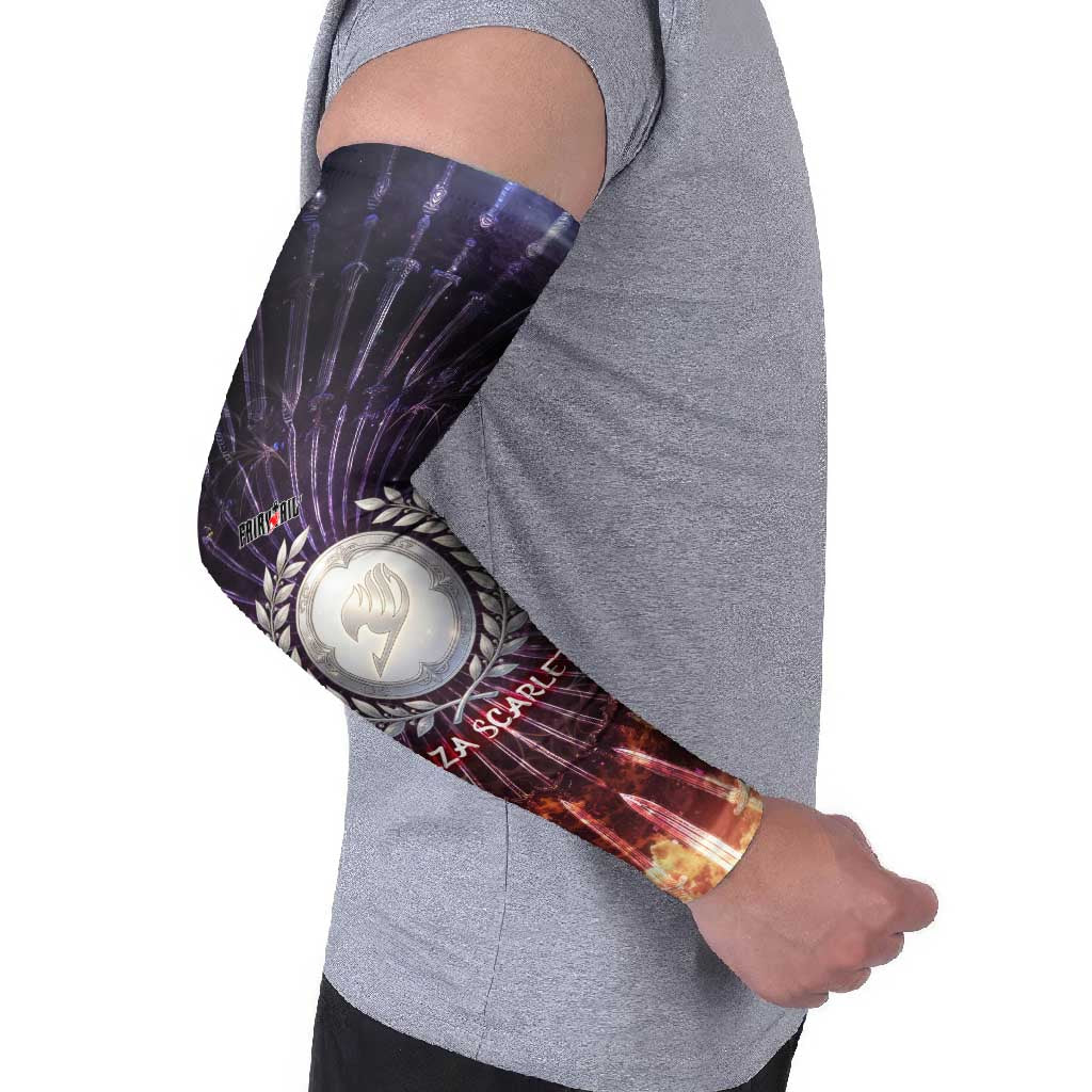 Erza Scarlet Fairy Tail Arm Sleeves Celestial Armor Anime Style with Radiant Winged Design