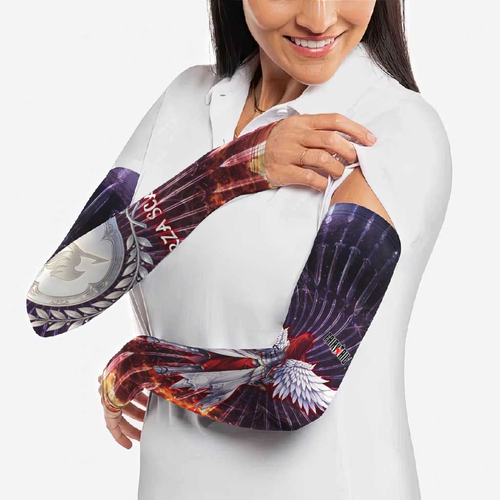 Erza Scarlet Fairy Tail Arm Sleeves Celestial Armor Anime Style with Radiant Winged Design