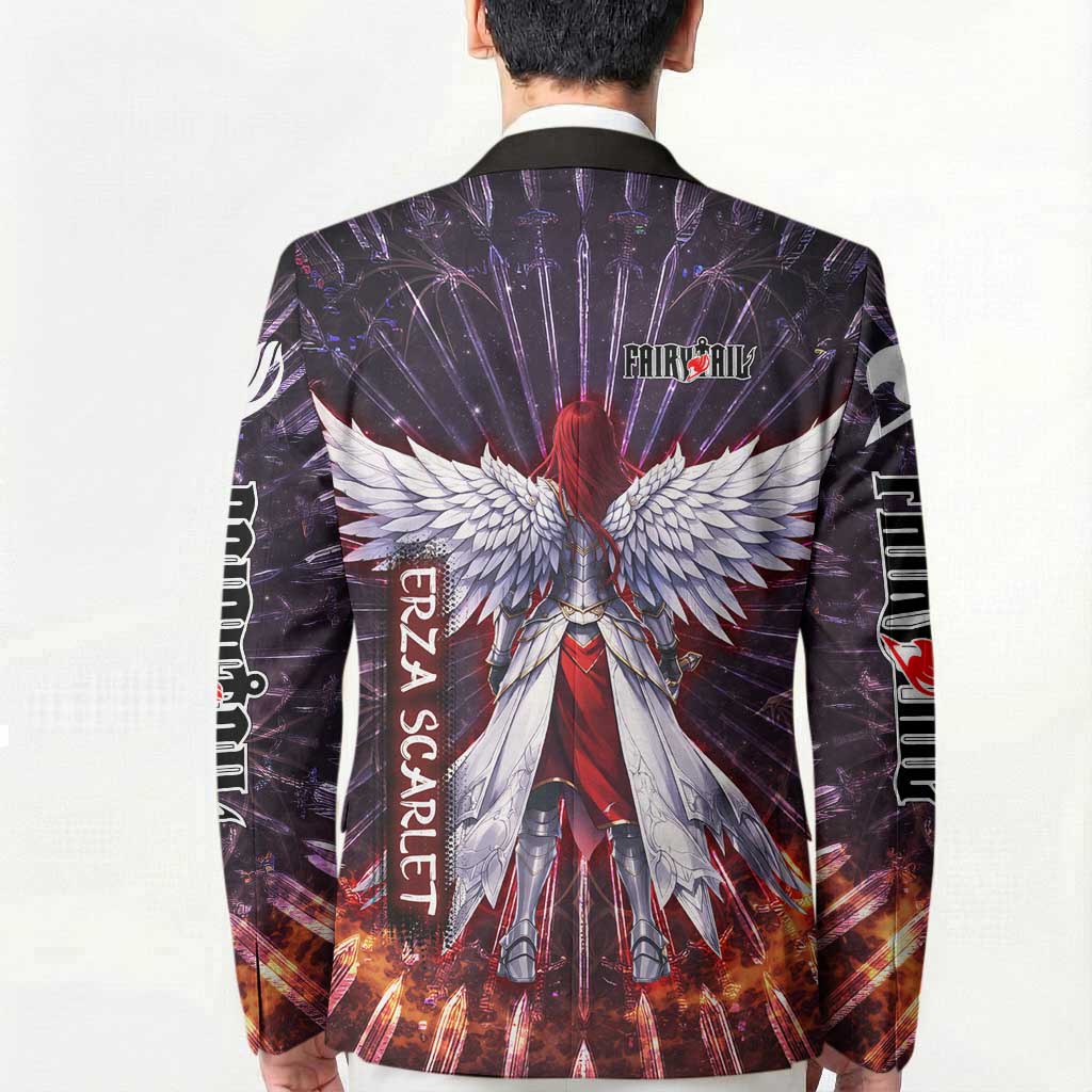 Erza Scarlet Fairy Tail Blazer Celestial Armor Anime Style with Radiant Winged Design