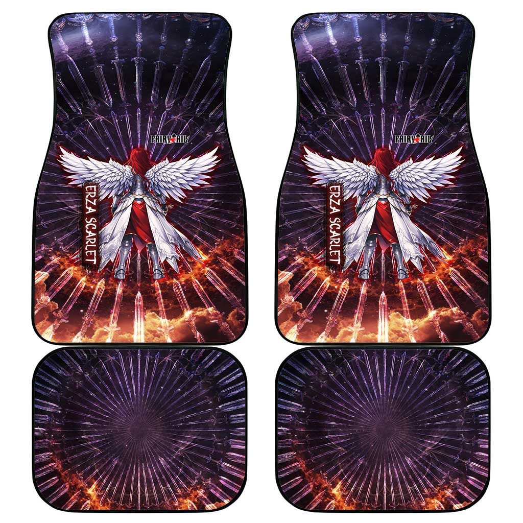 Erza Scarlet Fairy Tail Car Mats Celestial Armor Anime Style with Radiant Winged Design