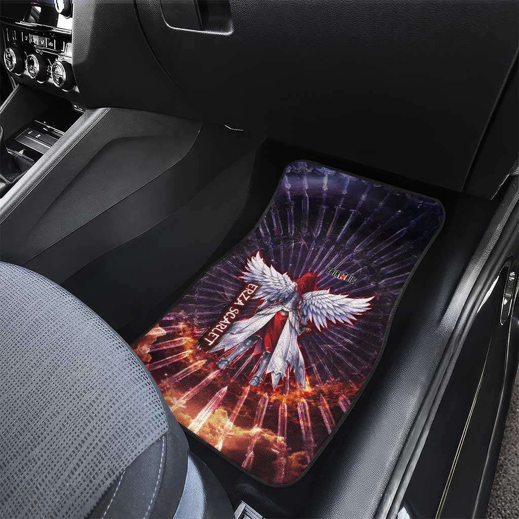 Erza Scarlet Fairy Tail Car Mats Celestial Armor Anime Style with Radiant Winged Design