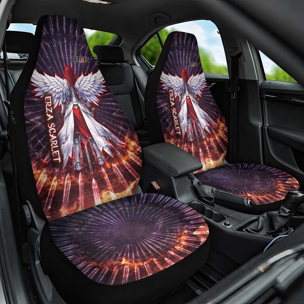 Erza Scarlet Fairy Tail Car Seat Cover Celestial Armor Anime Style with Radiant Winged Design