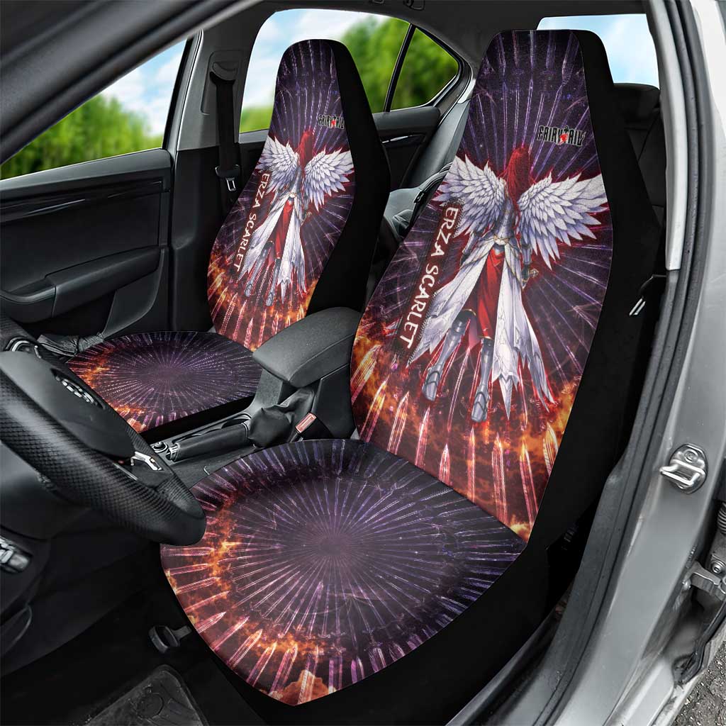 Erza Scarlet Fairy Tail Car Seat Cover Celestial Armor Anime Style with Radiant Winged Design