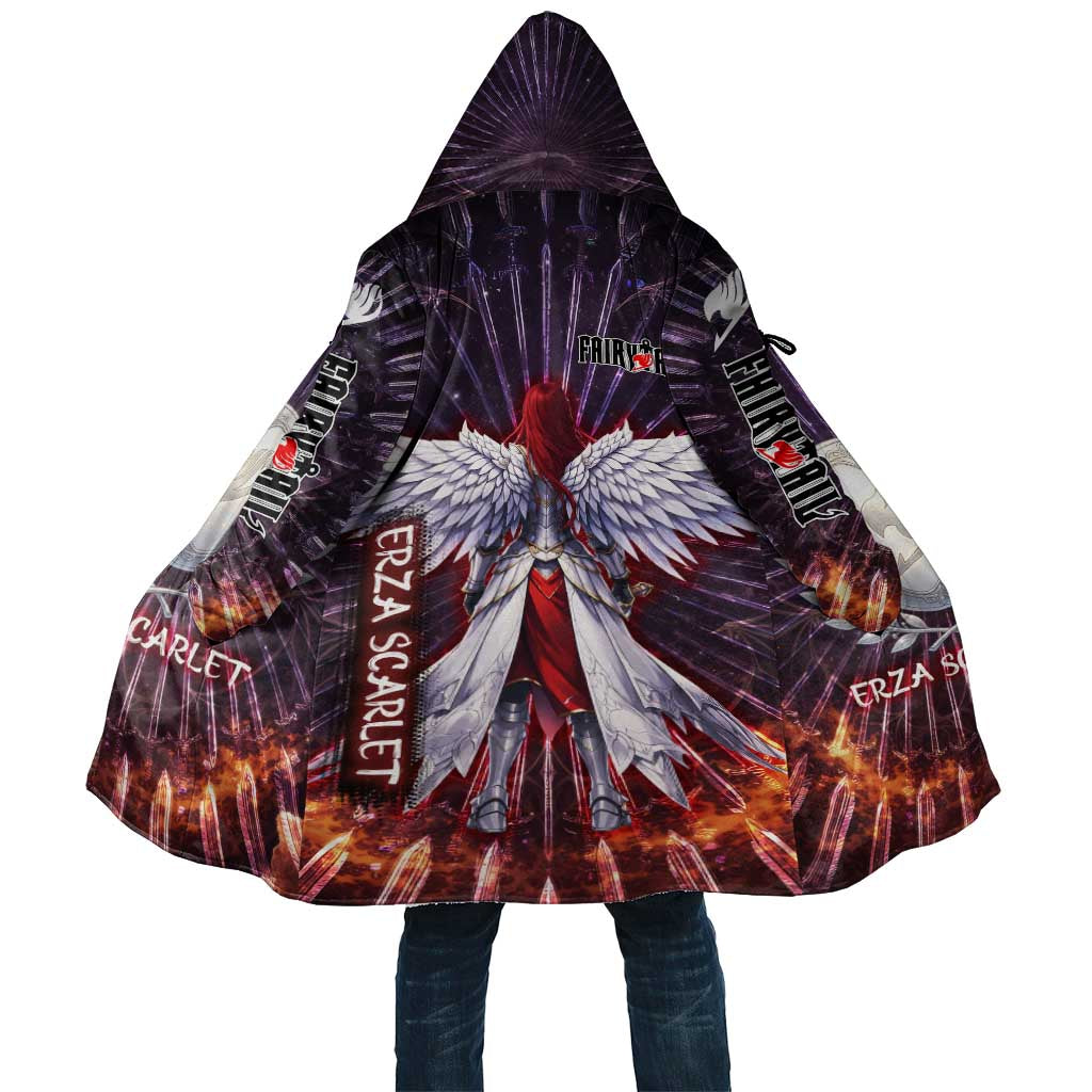 Erza Scarlet Fairy Tail Cloak Celestial Armor Anime Style with Radiant Winged Design