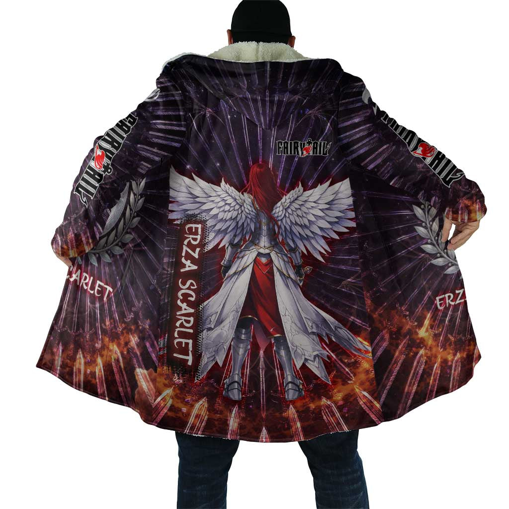 Erza Scarlet Fairy Tail Cloak Celestial Armor Anime Style with Radiant Winged Design