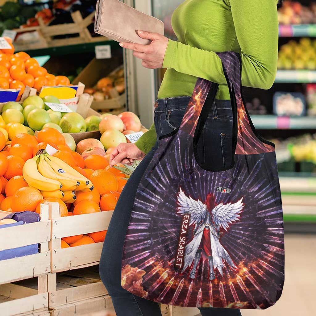 Erza Scarlet Fairy Tail Grocery Bag Celestial Armor Anime Style with Radiant Winged Design