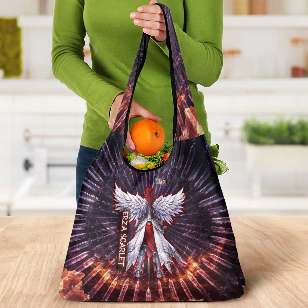 Erza Scarlet Fairy Tail Grocery Bag Celestial Armor Anime Style with Radiant Winged Design