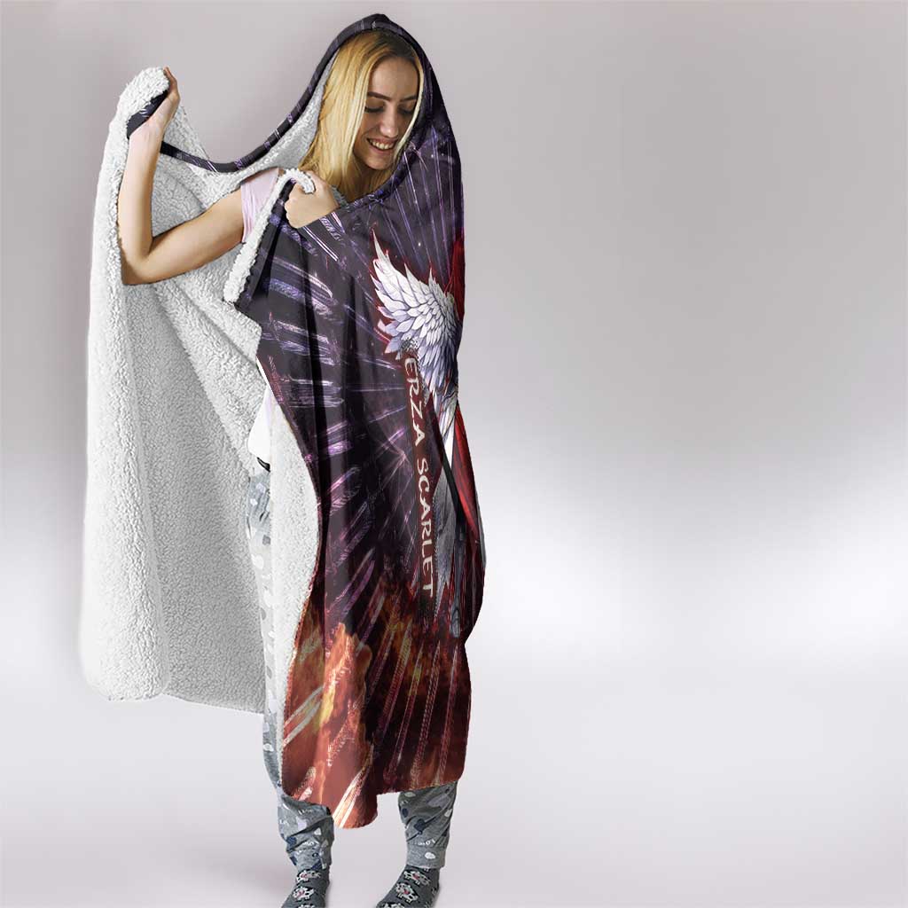 Erza Scarlet Fairy Tail Hooded Blanket Celestial Armor Anime Style with Radiant Winged Design