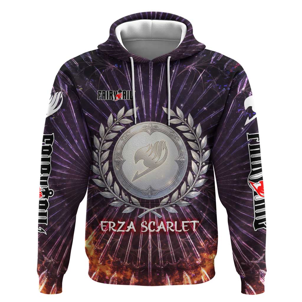 Erza Scarlet Fairy Tail Hoodie Celestial Armor Anime Style with Radiant Winged Design