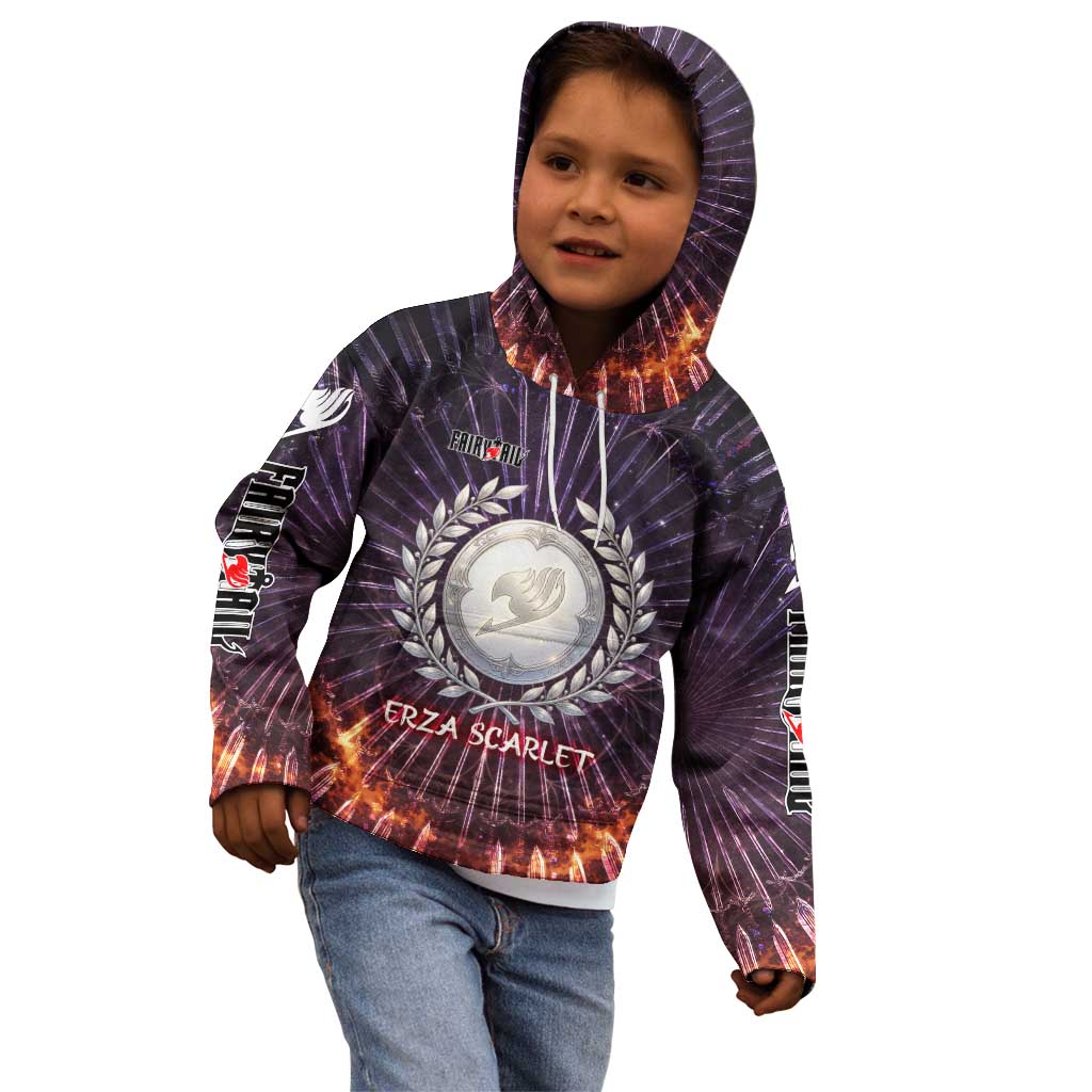 Erza Scarlet Fairy Tail Kid Hoodie Celestial Armor Anime Style with Radiant Winged Design