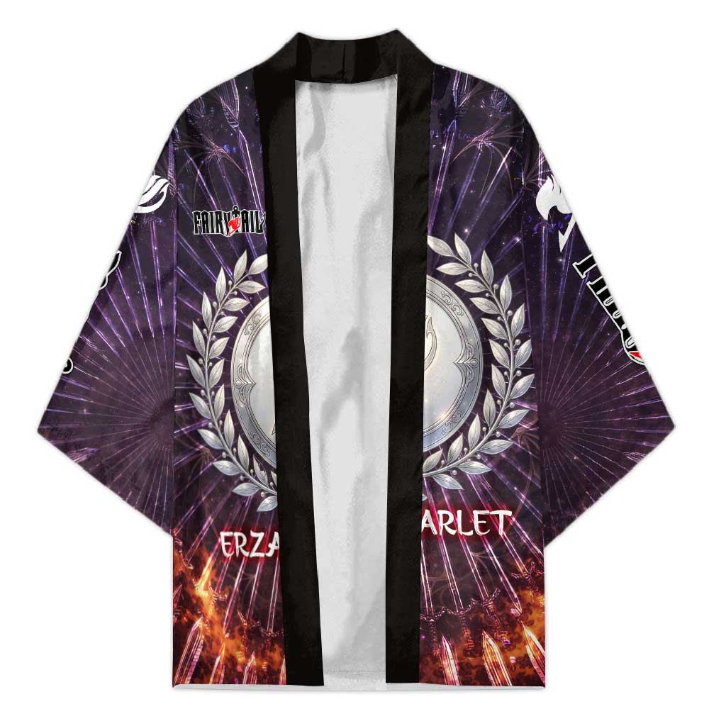 Erza Scarlet Fairy Tail Kimono Celestial Armor Anime Style with Radiant Winged Design