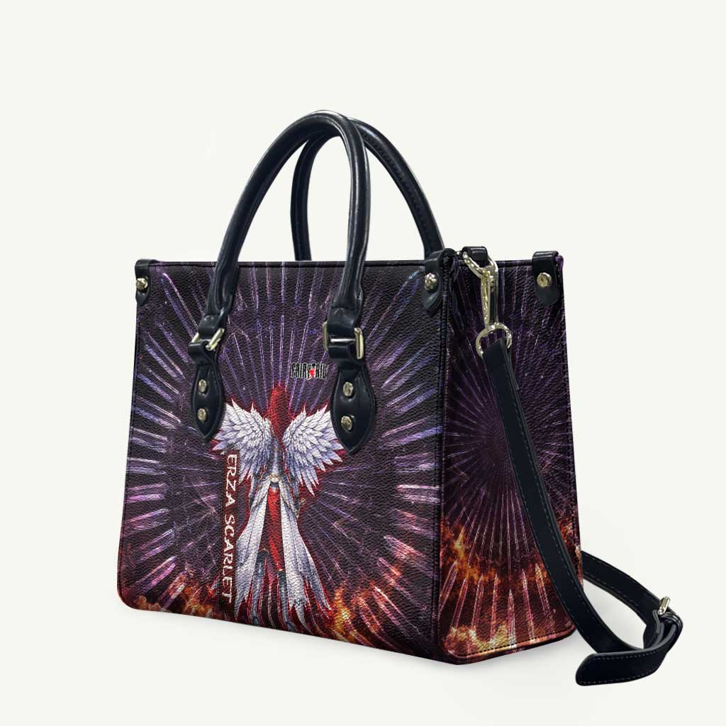 Erza Scarlet Fairy Tail Leather Bag Celestial Armor Anime Style with Radiant Winged Design