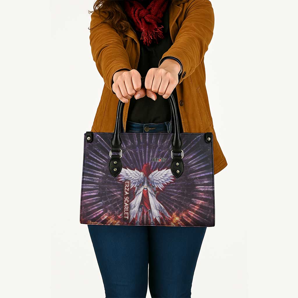 Erza Scarlet Fairy Tail Leather Bag Celestial Armor Anime Style with Radiant Winged Design