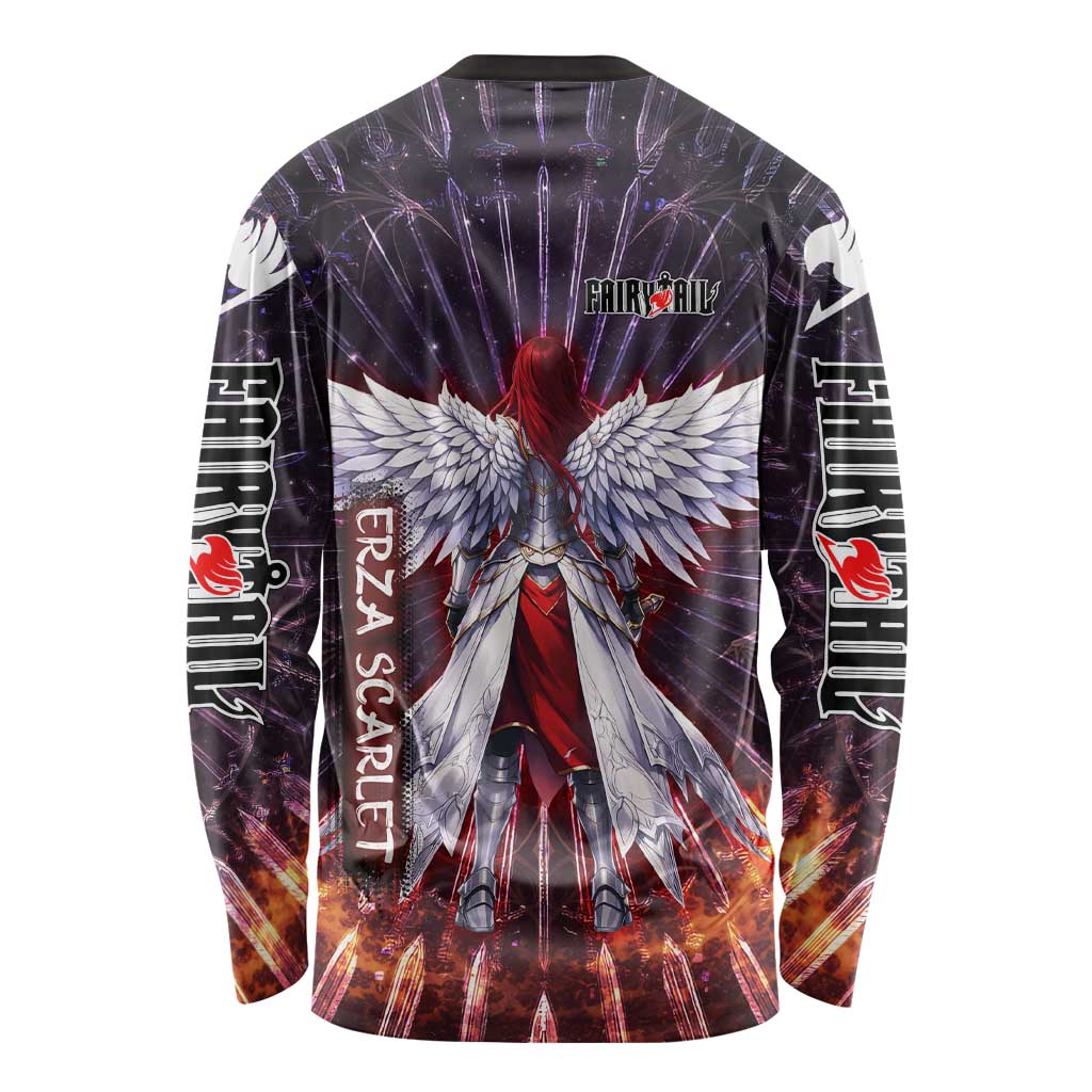 Erza Scarlet Fairy Tail Long Sleeve Shirt Celestial Armor Anime Style with Radiant Winged Design