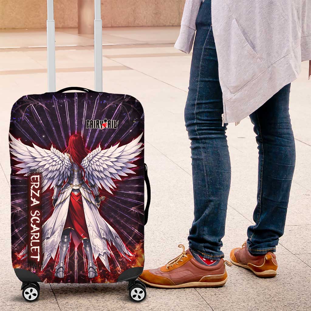 Erza Scarlet Fairy Tail Luggage Cover Celestial Armor Anime Style with Radiant Winged Design