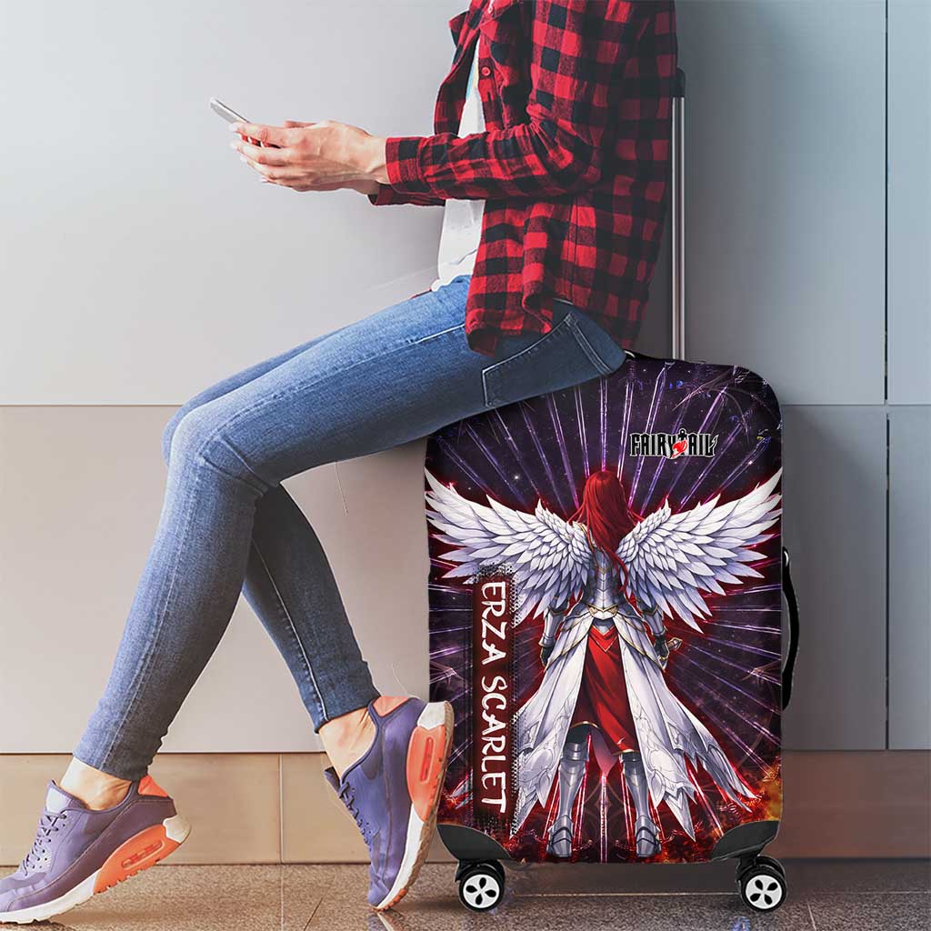 Erza Scarlet Fairy Tail Luggage Cover Celestial Armor Anime Style with Radiant Winged Design