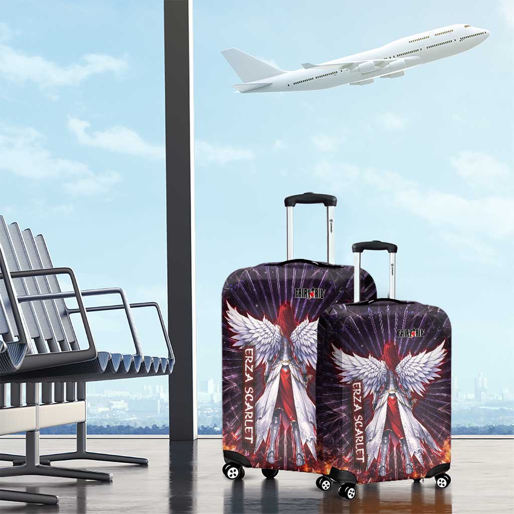 Erza Scarlet Fairy Tail Luggage Cover Celestial Armor Anime Style with Radiant Winged Design