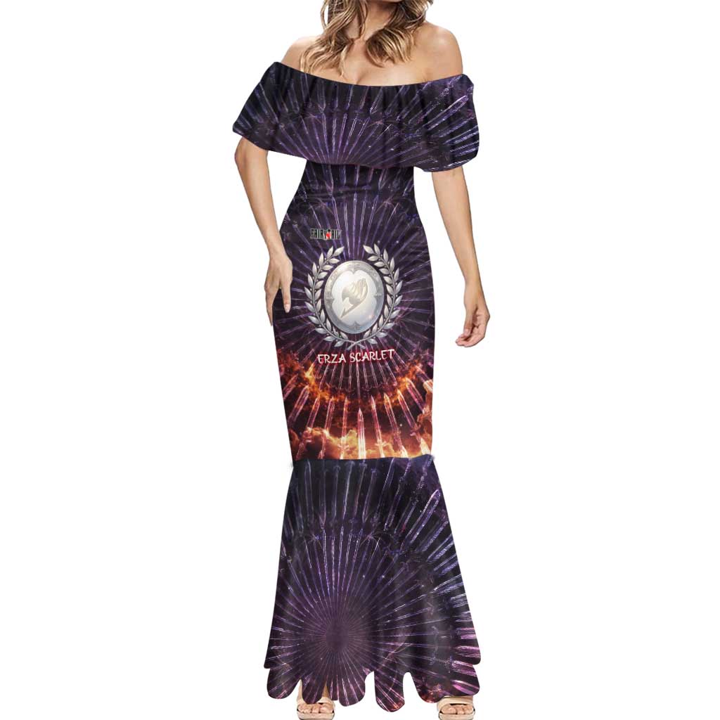 Erza Scarlet Fairy Tail Mermaid Dress Celestial Armor Anime Style with Radiant Winged Design