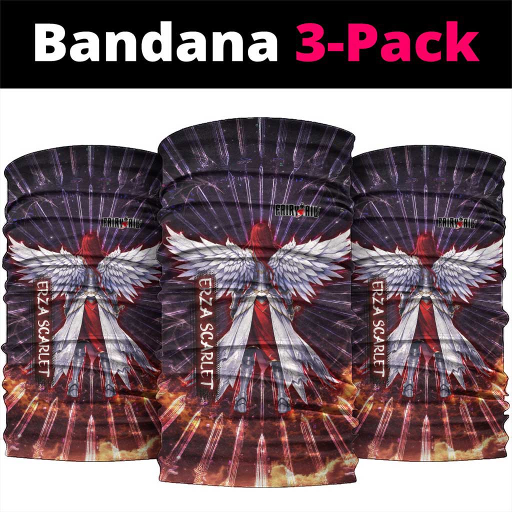 Erza Scarlet Fairy Tail Neck Gaiter Celestial Armor Anime Style with Radiant Winged Design