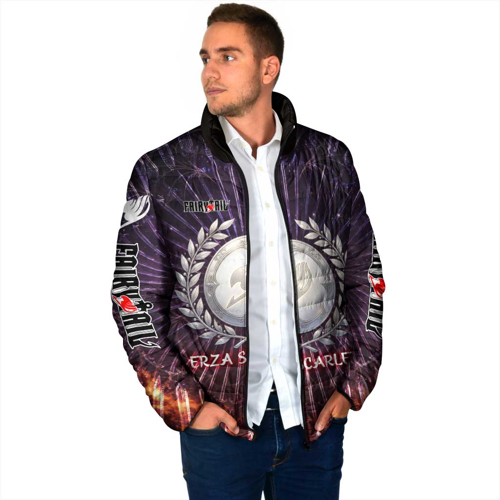 Erza Scarlet Fairy Tail Padded Jacket Celestial Armor Anime Style with Radiant Winged Design