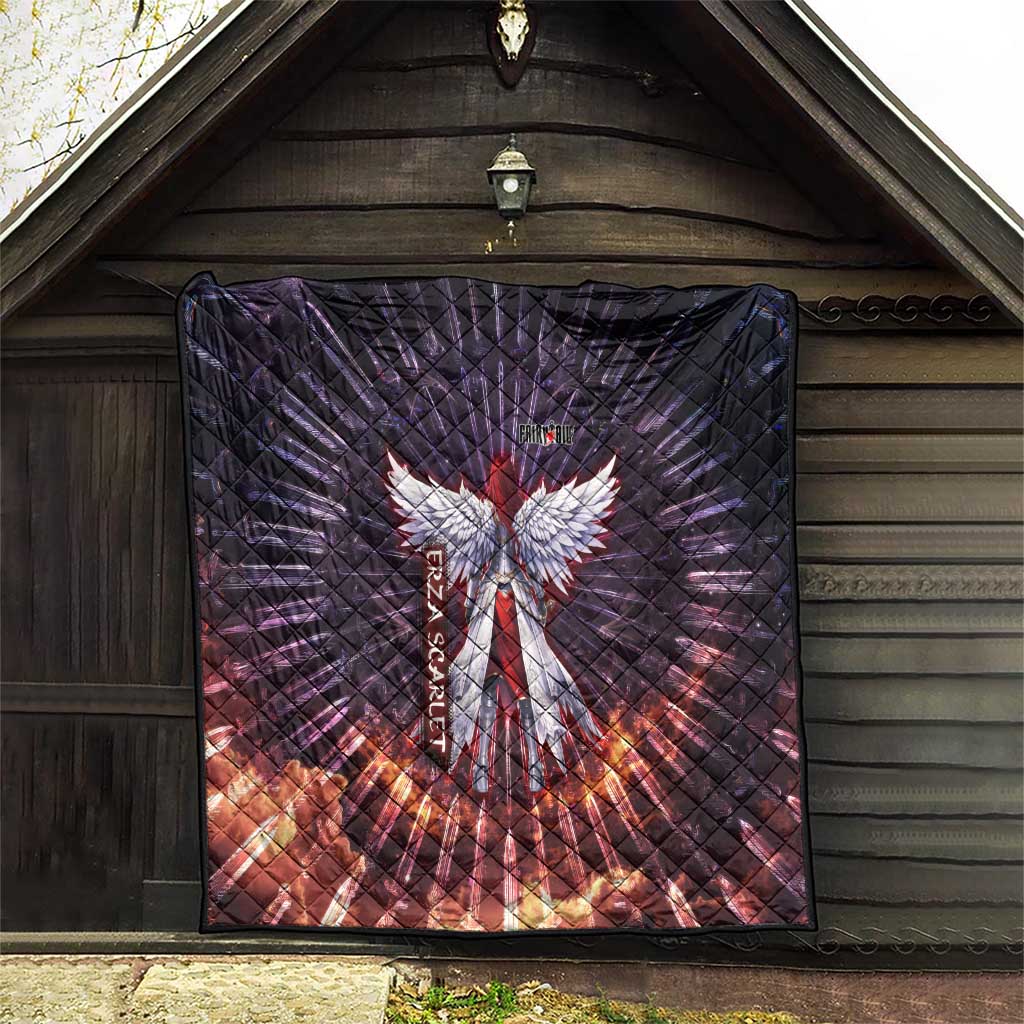 Erza Scarlet Fairy Tail Quilt Celestial Armor Anime Style with Radiant Winged Design