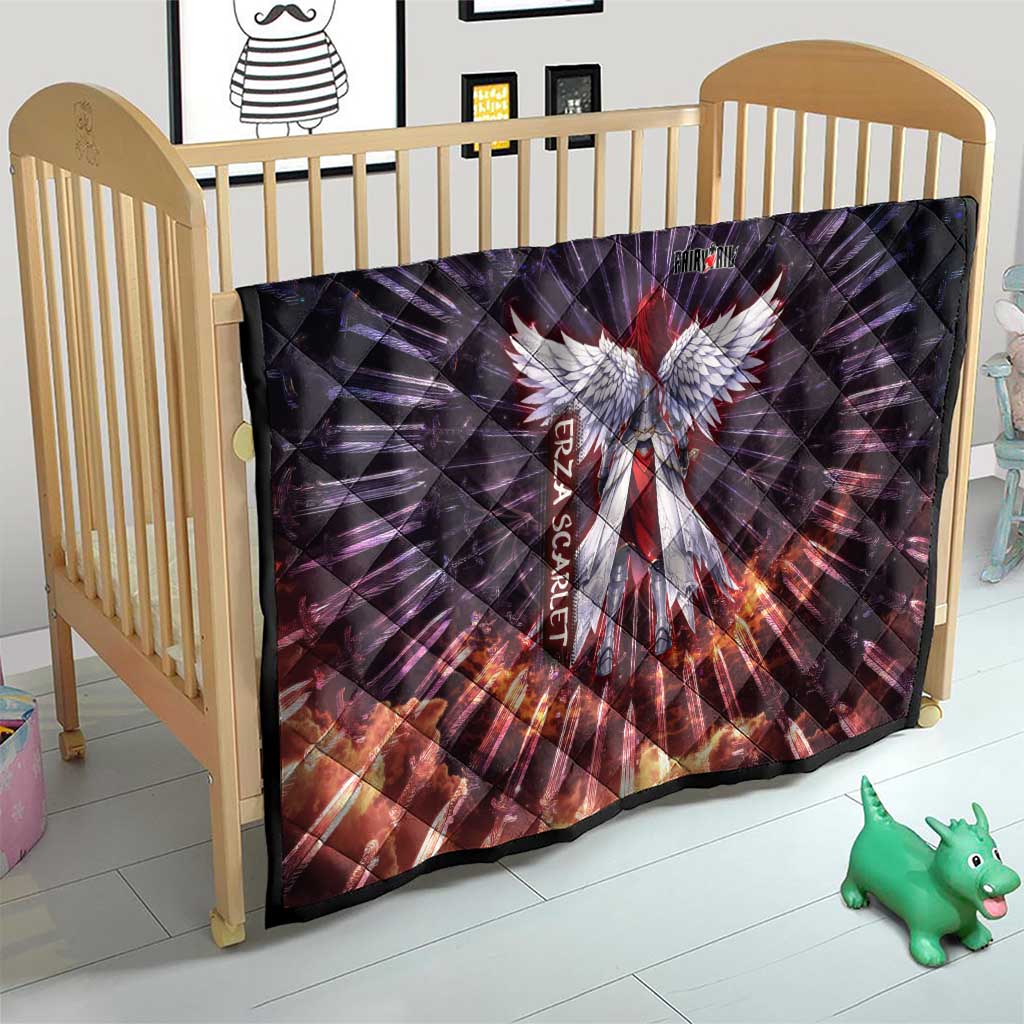 Erza Scarlet Fairy Tail Quilt Celestial Armor Anime Style with Radiant Winged Design
