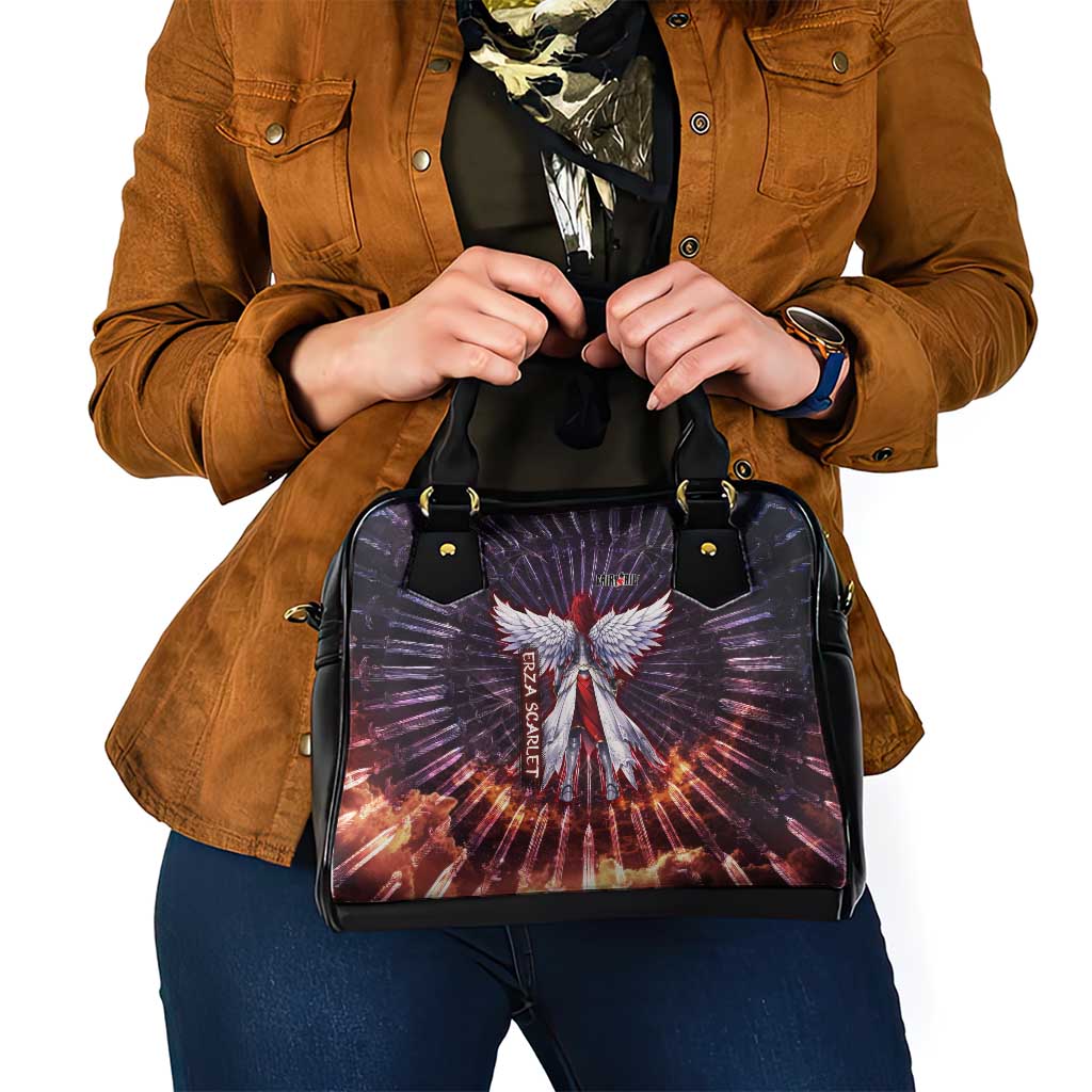 Erza Scarlet Fairy Tail Shoulder Handbag Celestial Armor Anime Style with Radiant Winged Design