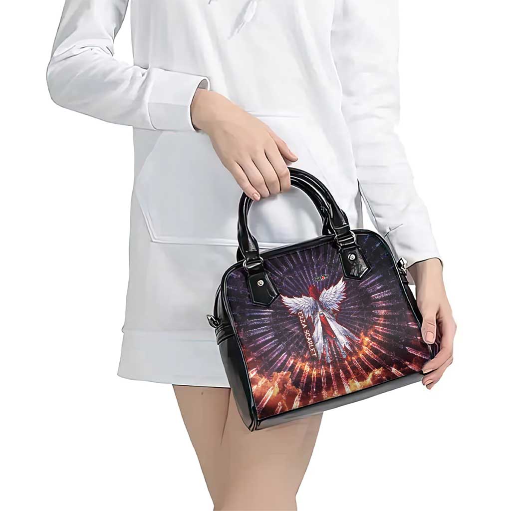 Erza Scarlet Fairy Tail Shoulder Handbag Celestial Armor Anime Style with Radiant Winged Design
