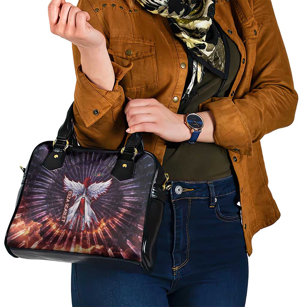 Erza Scarlet Fairy Tail Shoulder Handbag Celestial Armor Anime Style with Radiant Winged Design