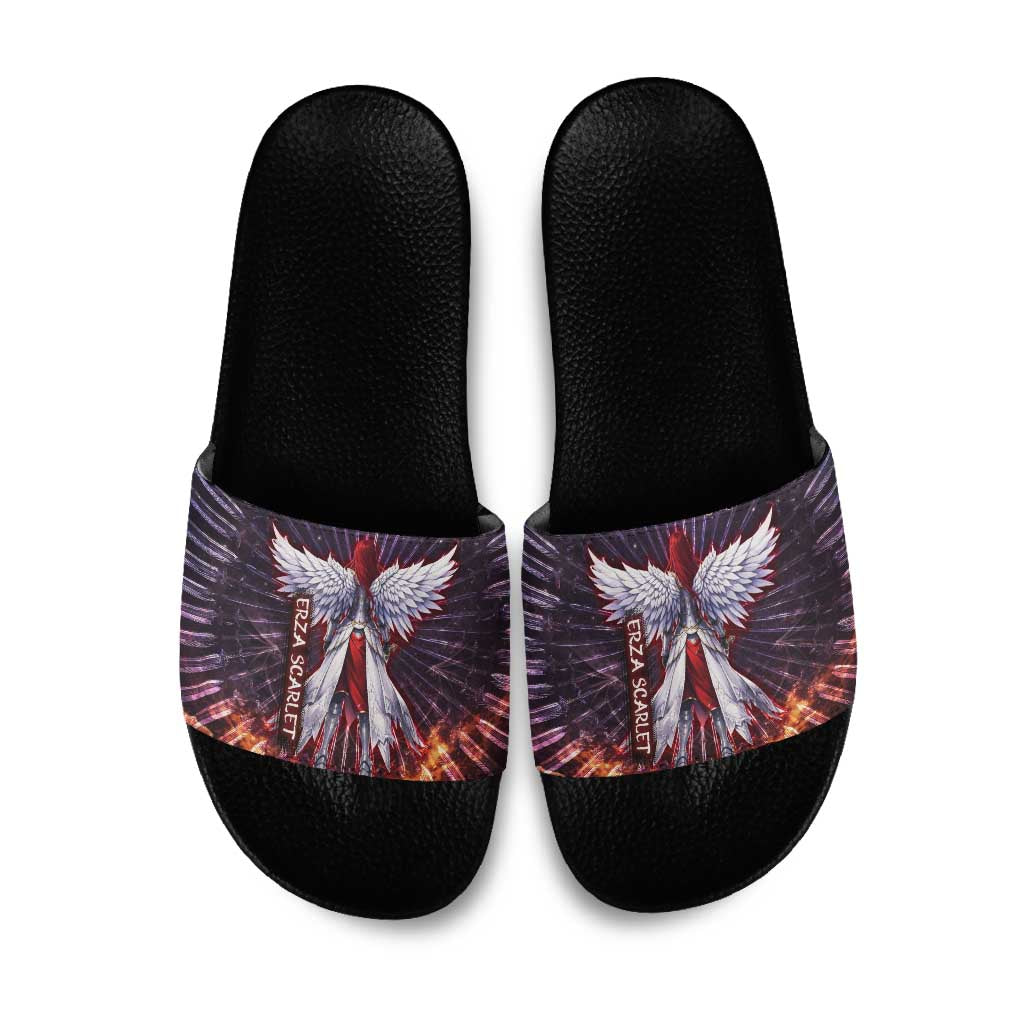 Erza Scarlet Fairy Tail Slide Sandals Celestial Armor Anime Style with Radiant Winged Design