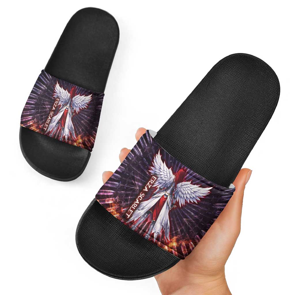Erza Scarlet Fairy Tail Slide Sandals Celestial Armor Anime Style with Radiant Winged Design