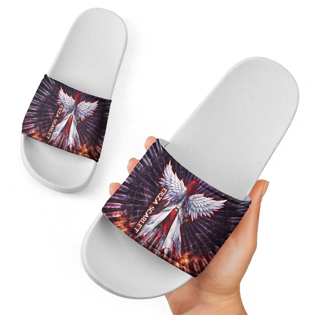 Erza Scarlet Fairy Tail Slide Sandals Celestial Armor Anime Style with Radiant Winged Design