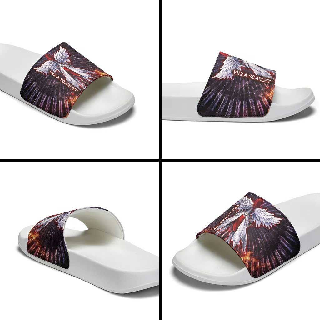 Erza Scarlet Fairy Tail Slide Sandals Celestial Armor Anime Style with Radiant Winged Design